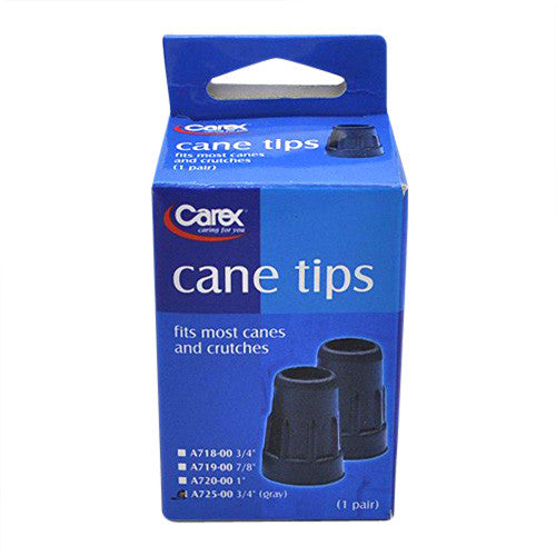 Apex-Carex Cane Tips 3/4 Inch, Grey Color, Model No: A725-00 - 1 Pair